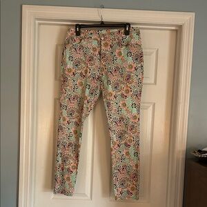 Crown & Ivy Multicolor Floral Skinny Jeans